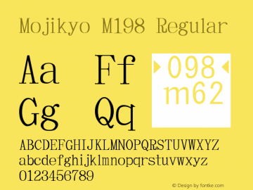 Mojikyo M198 Regular Version 4.50图片样张