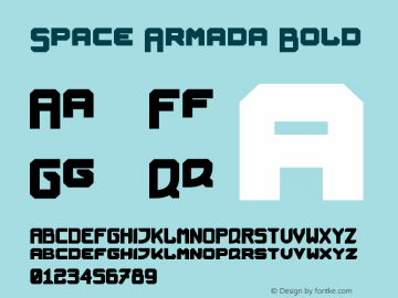SpaceArmadaBold Version 1.006;Fontself Maker 3.5.7图片样张