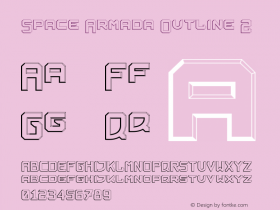 SpaceArmadaOutline2 Version 1.005;Fontself Maker 3.5.7图片样张