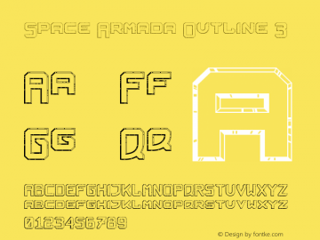 SpaceArmadaOutline3 Version 1.005;Fontself Maker 3.5.7图片样张