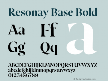 Resonay Base Bold Version 1.000;hotconv 1.0.109;makeotfexe 2.5.65596图片样张