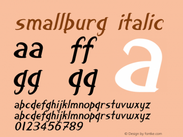 smallburg Italic 1.00图片样张