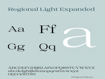 Regional Light Expanded Version 1.000;hotconv 1.0.109;makeotfexe 2.5.65596图片样张