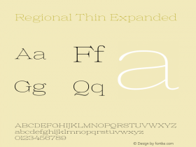 Regional Thin Expanded Version 1.000;hotconv 1.0.109;makeotfexe 2.5.65596图片样张