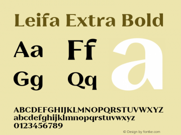 Leifa Extra Bold Version 2.000;hotconv 1.0.109;makeotfexe 2.5.65596图片样张
