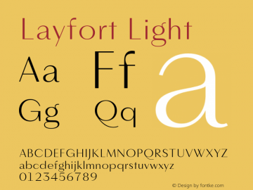 Layfort-Light Version 1.000;FEAKit 1.0图片样张