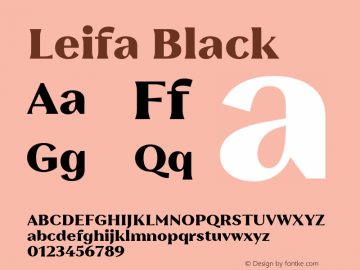 Leifa-Black Version 2.000;hotconv 1.0.109;makeotfexe 2.5.65596图片样张