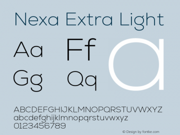 Nexa Extra Light Version 2.00; August 17, 2022图片样张