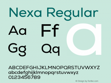 Nexa Regular Version 2.00; August 17, 2022图片样张
