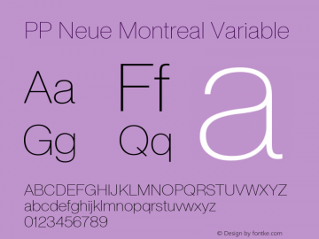 PP Neue Montreal Variable Version 2.200图片样张