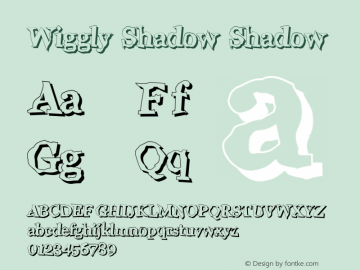 Wiggly Shadow Shadow Version 1.00 Font Sample