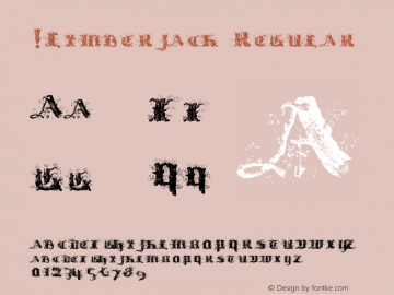 !Limberjack Regular Version 1.2006, technical update Font Sample