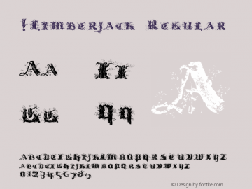 !Limberjack Regular Version 1.00 May 29, 2006, initial release Font Sample
