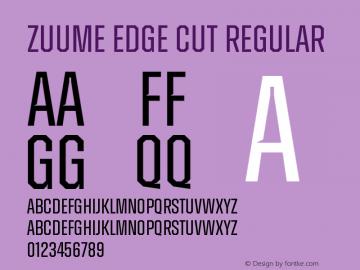 Zuume Edge Cut Regular Version 1.000;hotconv 1.0.109;makeotfexe 2.5.65596图片样张