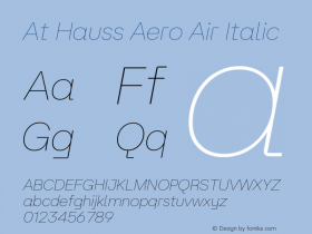 At Hauss Aero Air Italic Version 1.100 | FøM Fix图片样张