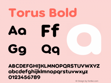 Torus Bold Version 1.000;PS 001.000;hotconv 1.0.88;makeotf.lib2.5.64775图片样张