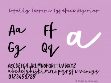 Totally Terrific Typeface Version 1.000图片样张