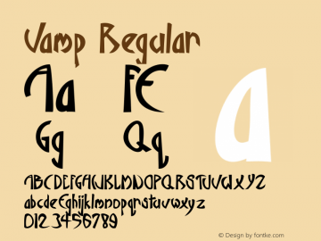 Vamp Regular 001.000 Font Sample