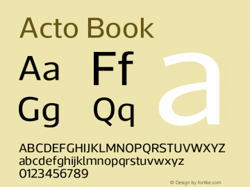 Acto-Book Version 1.000图片样张