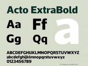 Acto-ExtraBold Version 1.000图片样张
