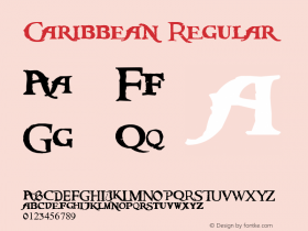 Caribbean Regular 2.23 Font Sample