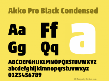 Akko Pro Black Condensed Version 1.00图片样张