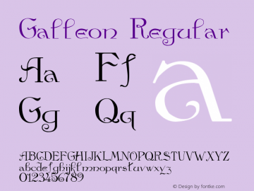 Galleon Regular Version 1 Font Sample