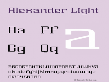 Alexander Light Version 1.00图片样张