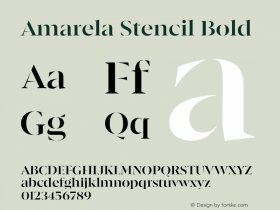 Amarela Stencil Bold Version 1.000;hotconv 1.0.109;makeotfexe 2.5.65596图片样张