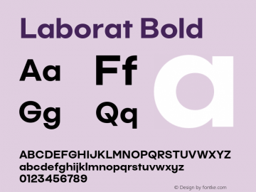 Laborat Bold Version 1.00图片样张