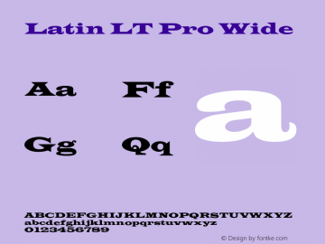 LatinLTPro-Wide Version 1.000;PS 001.000;hotconv 1.0.38图片样张