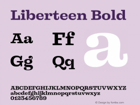 Liberteen Bold Version 1.000图片样张