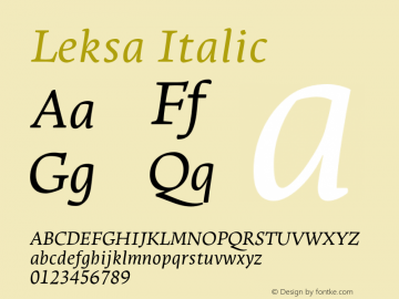 Leksa Italic Version 2.001图片样张