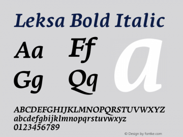 Leksa Bold Italic Version 2.001图片样张