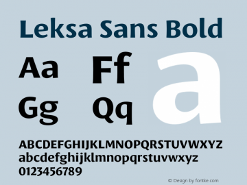 Leksa Sans Bold Version 2.000图片样张