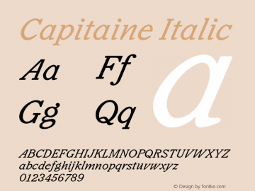 Capitaine-Italic Version 1.100图片样张