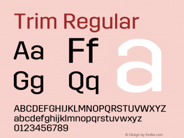 Trim Regular Version 2.800图片样张