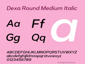 DexaRound-MediumItalic Version 1.000图片样张