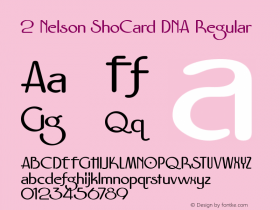 2 Nelson ShoCard DNA Regular Macromedia Fontographer 4.1 8/23/99图片样张