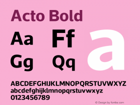 Acto-Bold Version 1.000图片样张