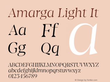 Amarga Light It Version 1.000;hotconv 1.0.109;makeotfexe 2.5.65596图片样张