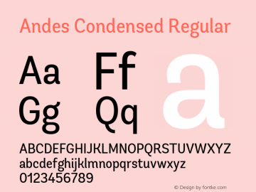 AndesCondensed 1.000图片样张