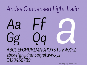 AndesCondensedLight-Italic 1.000图片样张