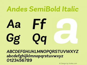 AndesSemiBold-Italic 1.000图片样张