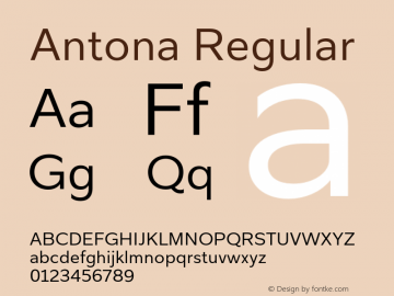 Antona-Regular Version 1.070图片样张