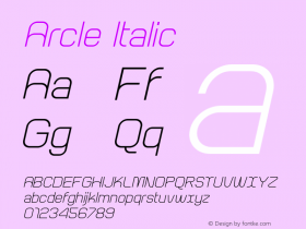 Arcle-Italic 1.000图片样张