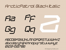 ArcticPatrol Black Italic Version 001.000图片样张