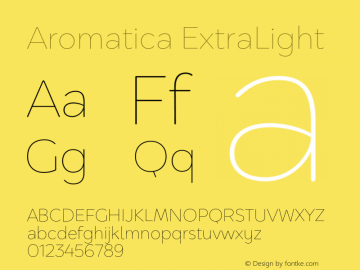 Aromatica ExtraLight Version 1.000;PS 001.000;hotconv 1.0.88;makeotf.lib2.5.64775图片样张
