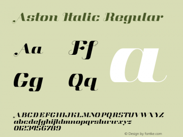 Aston-Italic Version 1.000图片样张