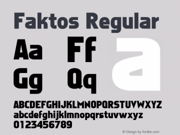 Faktos Regular Altsys Fontographer 3.5  3/15/92 Font Sample
